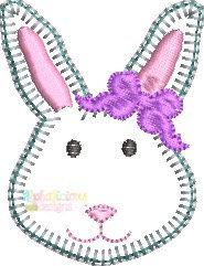 Little Bunny with Bow Feltie - Blanket