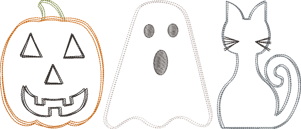BOO Crew Vintage Three In A Row Design