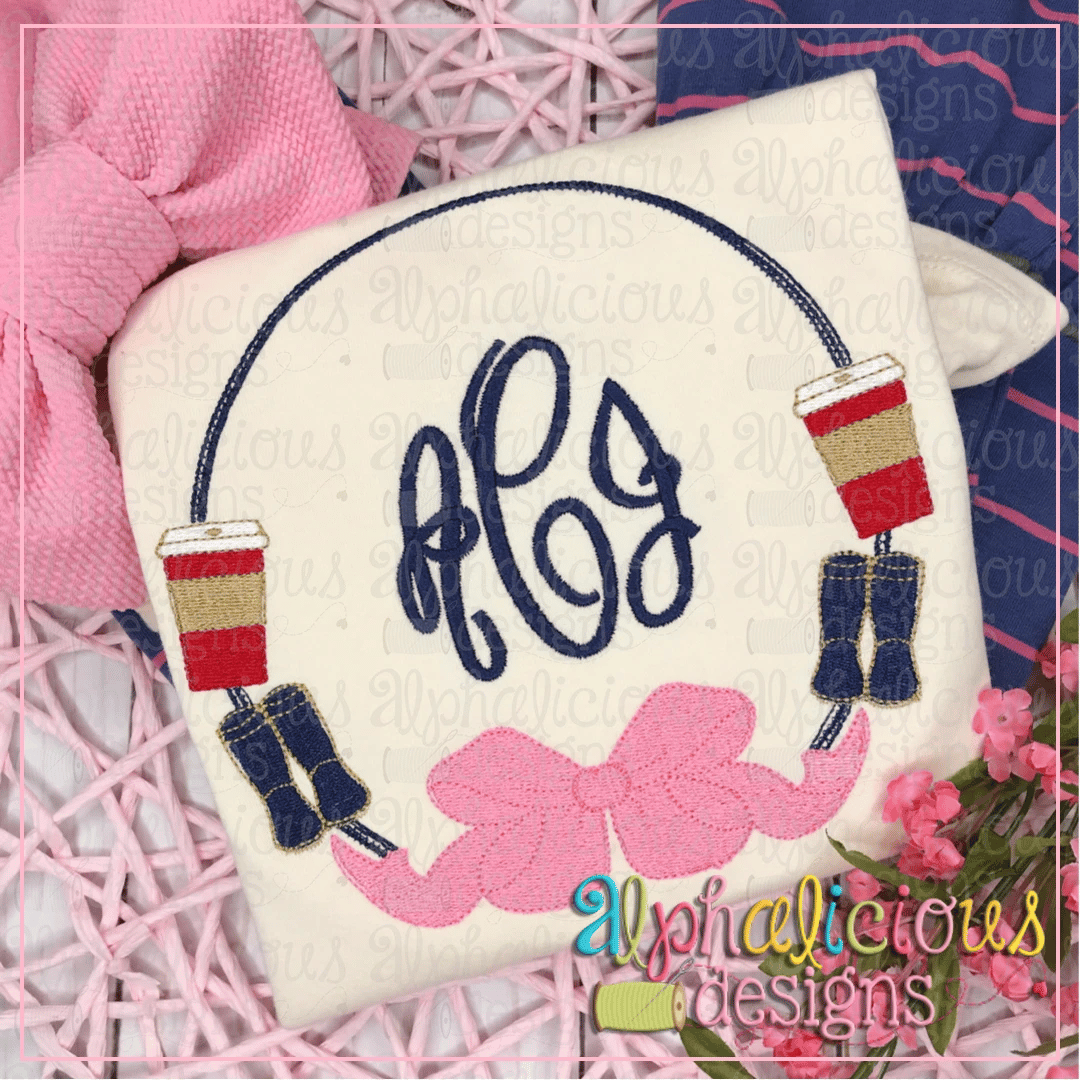 Boots and Coffee Circle Frame-Fill