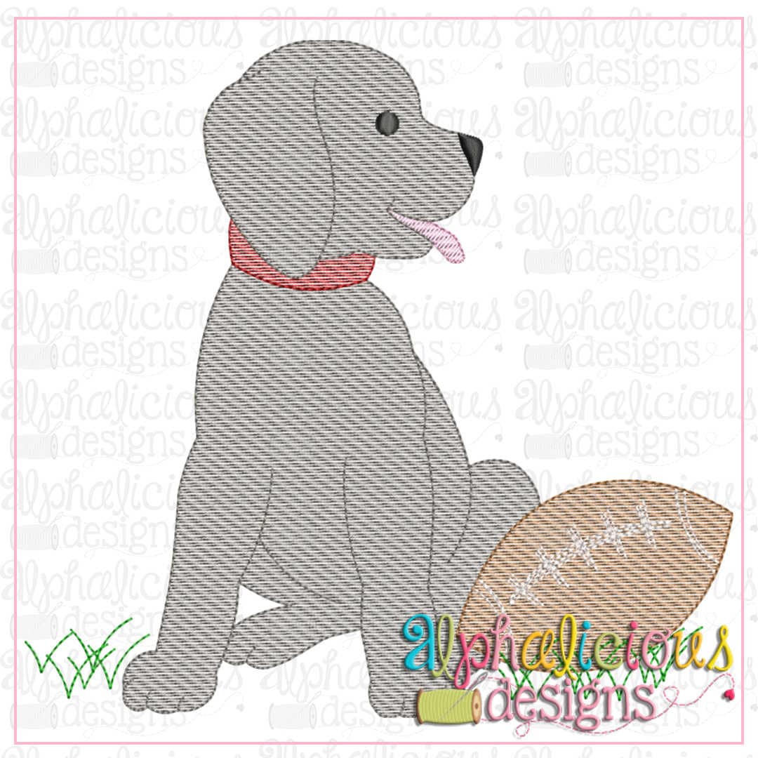 Pup with Football - Sketch