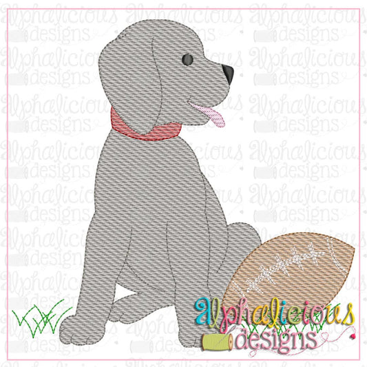 Pup with Football - Sketch