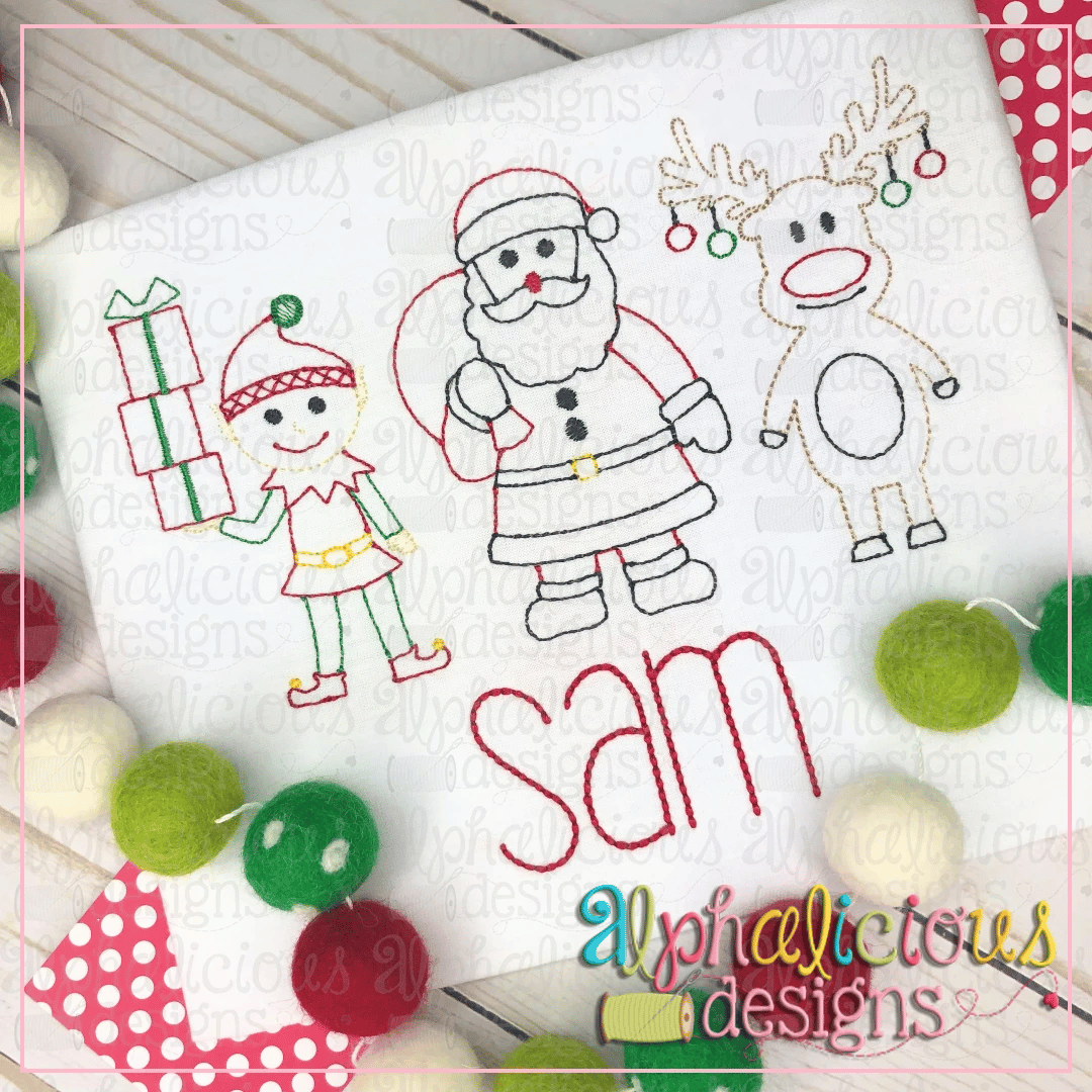 Santa's Helper Trio-Vintage