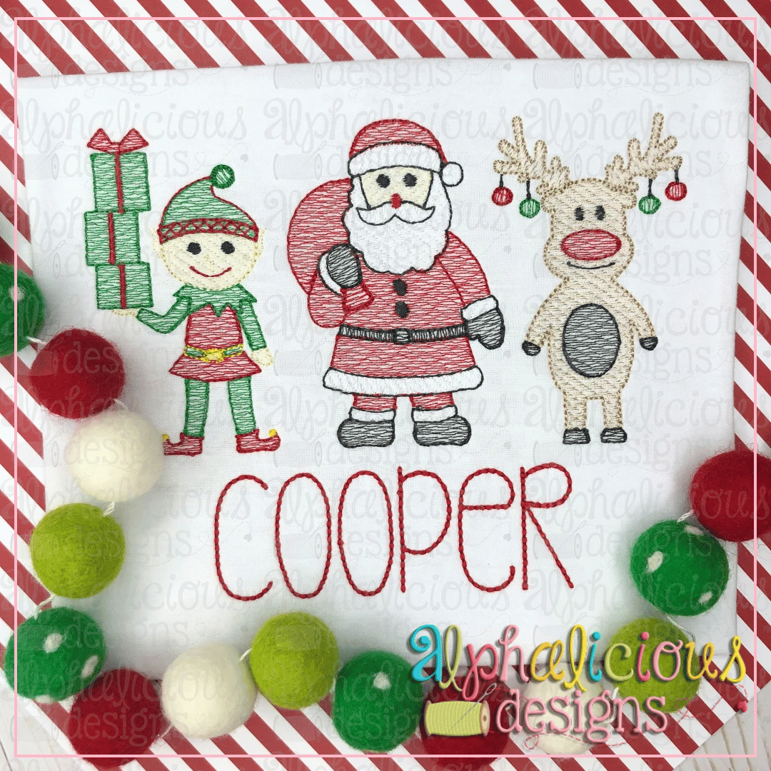 Santa's Helper Trio-Sketch