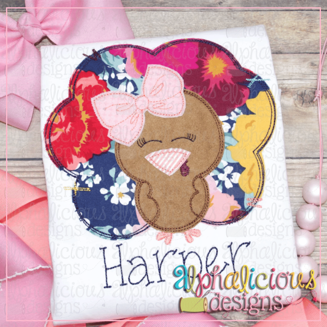 Turkey with Bow- Triple Bean