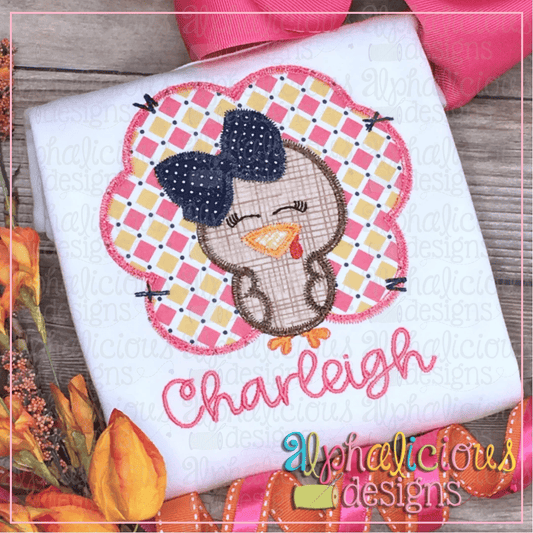 Turkey with Bow- Zig Zag