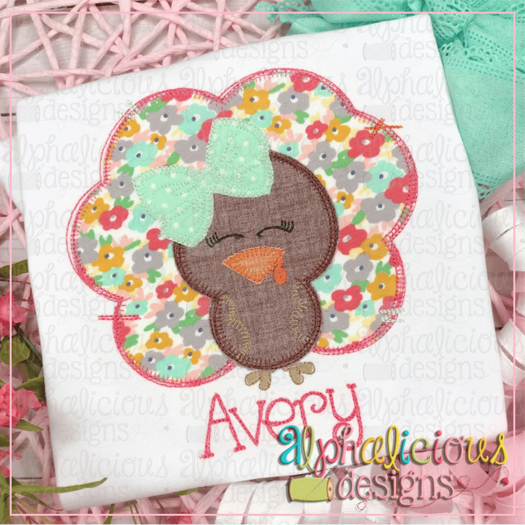 Turkey with Bow- Blanket