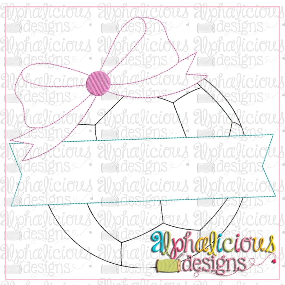 Soccer Ball with Bow-Triple Bean