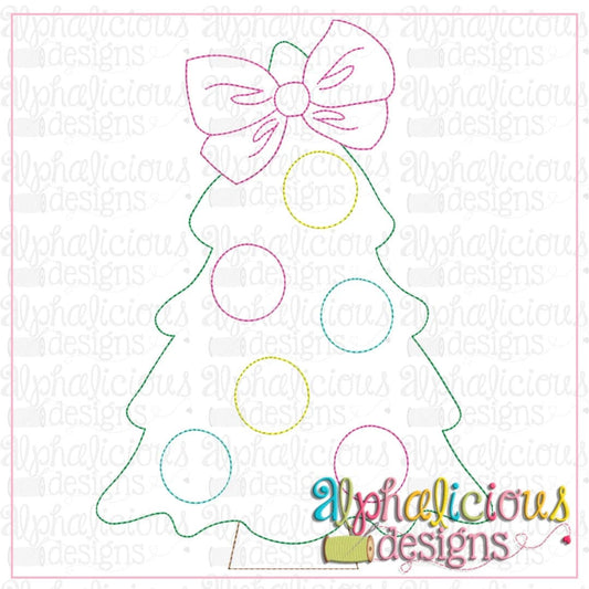 Polka Dot Tree with Bow-Triple Bean