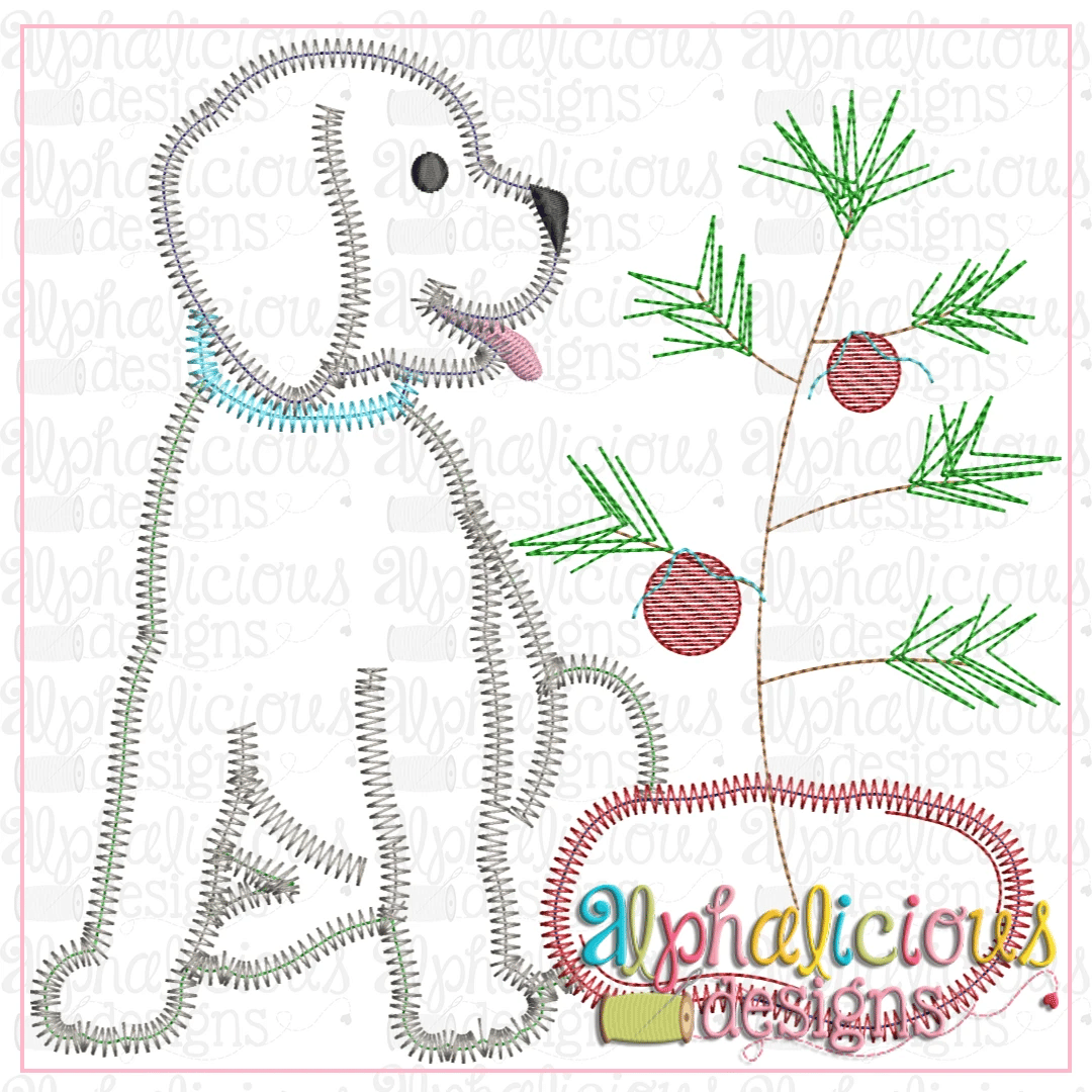 Pup with Tree-Blanket