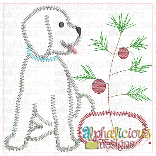 Pup with Tree-Blanket