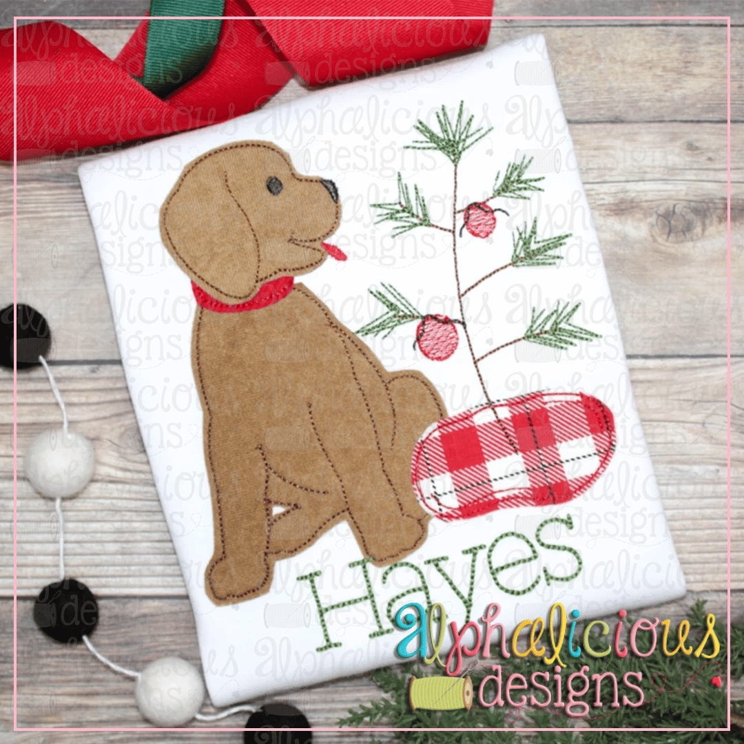 Pup with Tree-Triple Bean