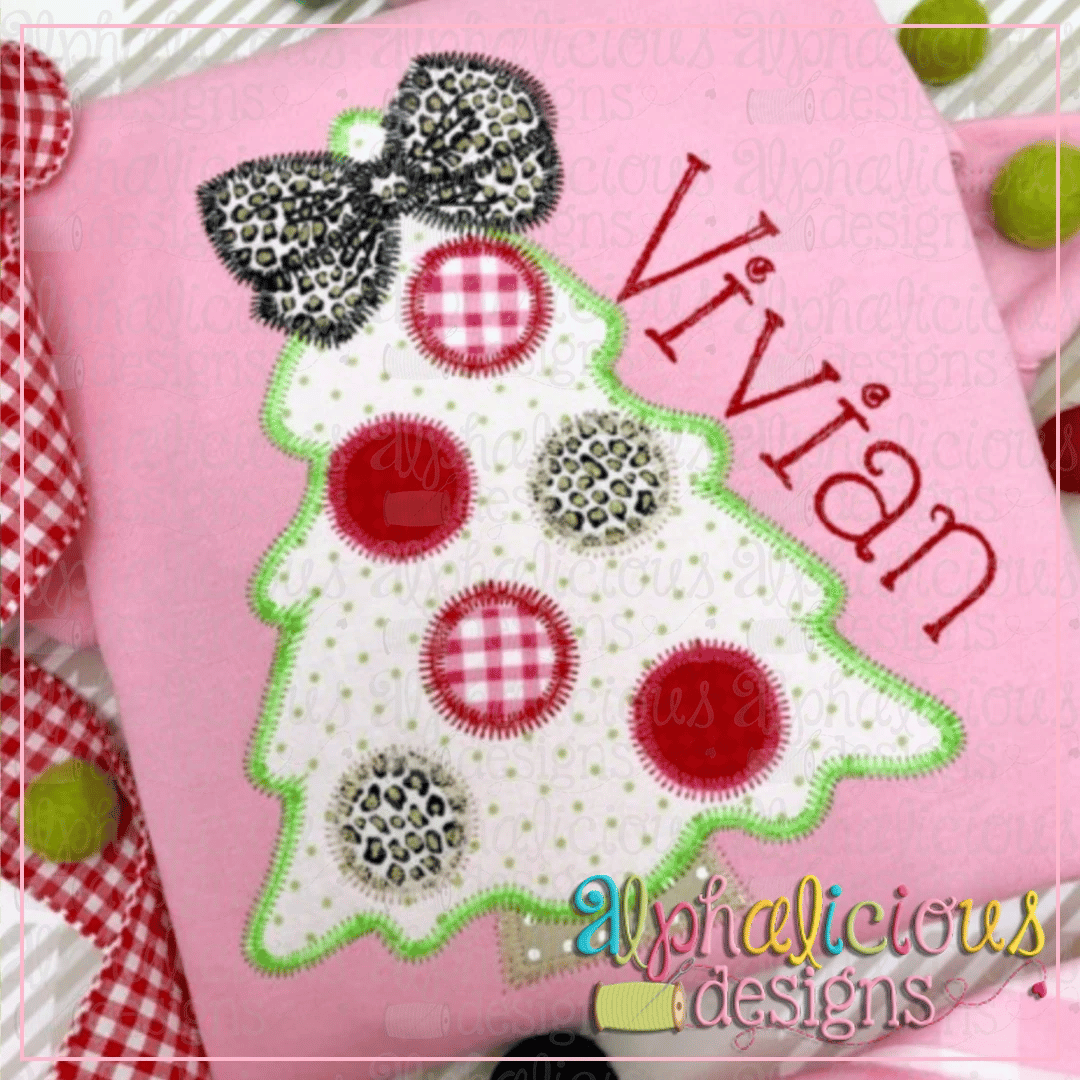 Polka Dot Tree with Bow-Zig Zag