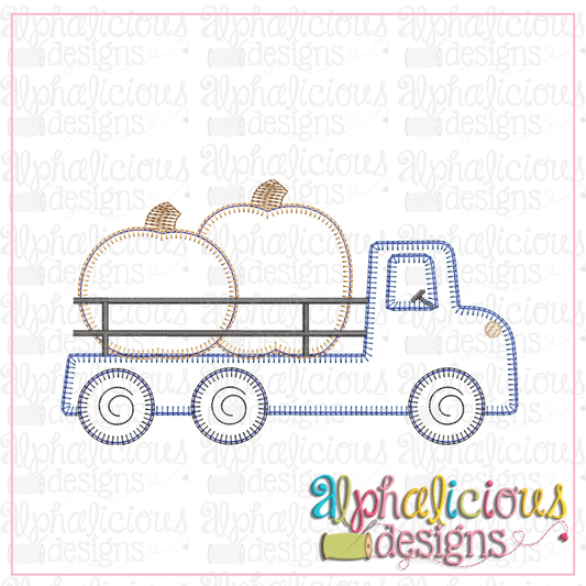 Flatbed Pumpkin Truck with Rails-Blanket