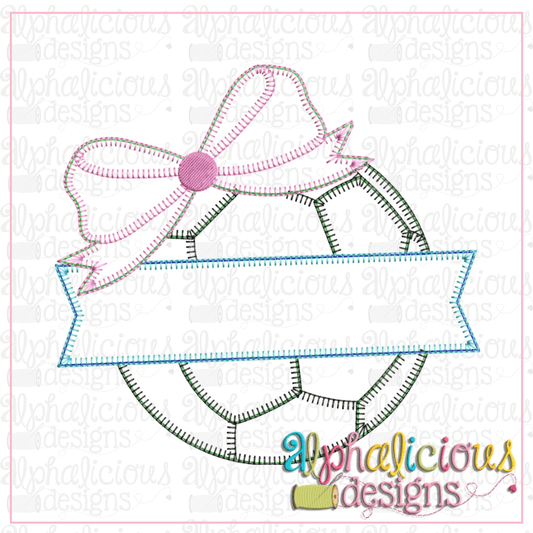 Soccer Ball with Bow-Blanket