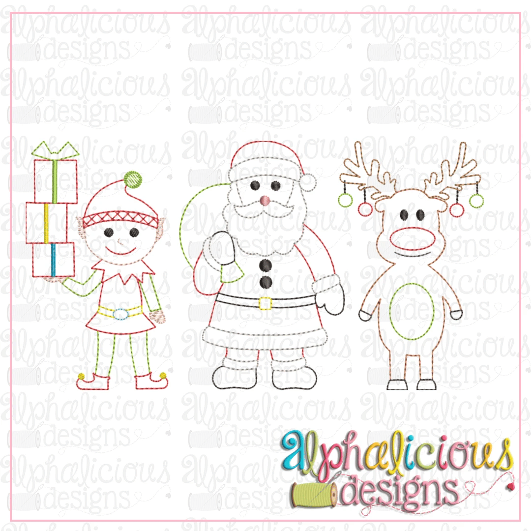 Santa's Helper Trio-Vintage