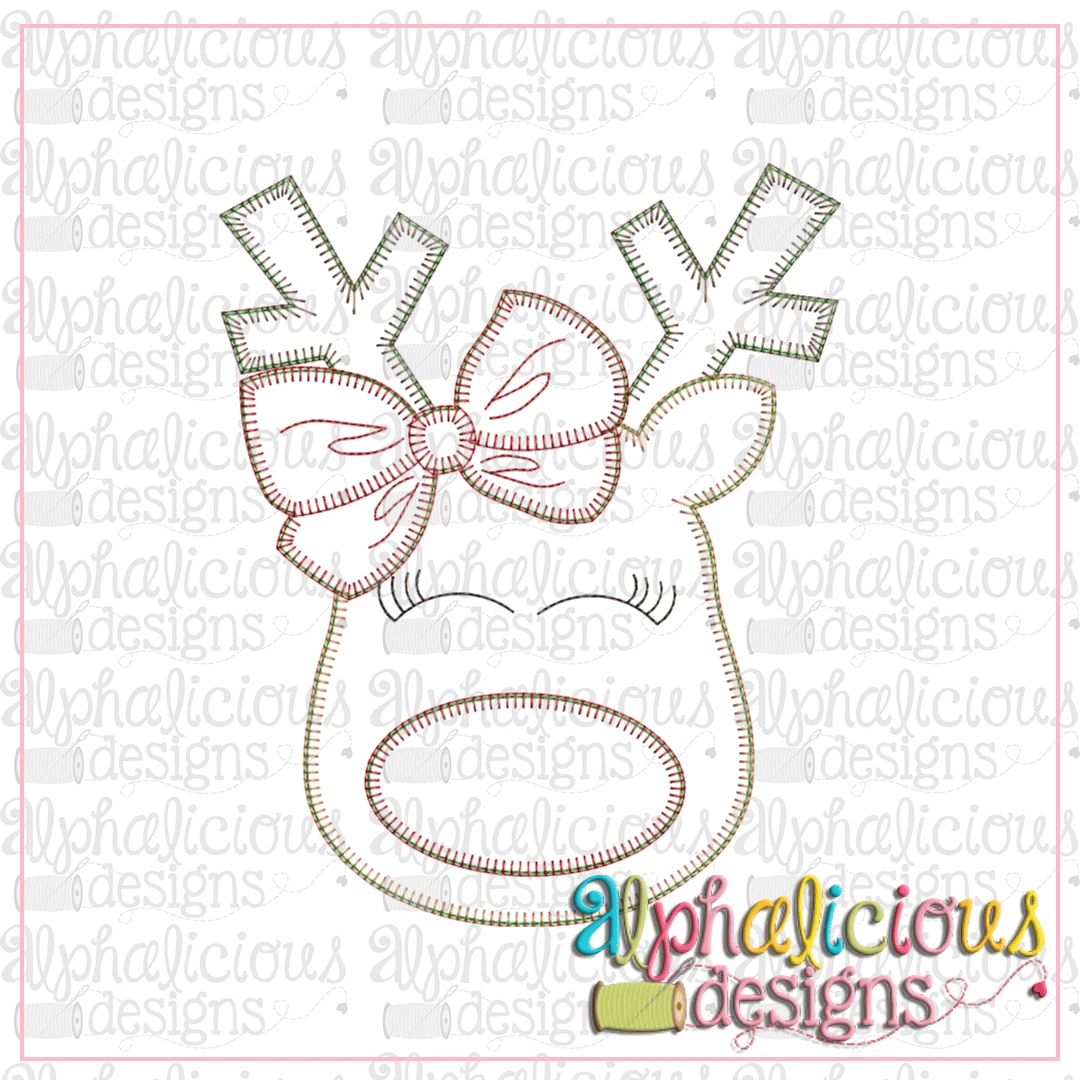 Red Nose Reindeer with Bow-Blanket