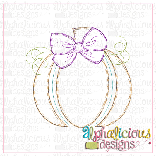 Split Pumpkin with Bow-Blanket