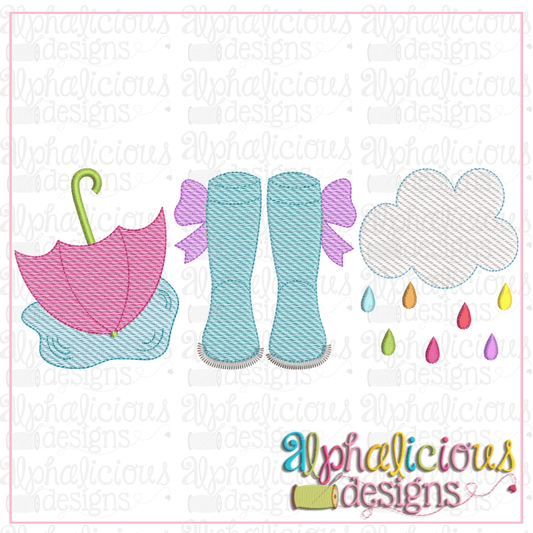 Rainy Day Three In A Row- Girl -Sketch