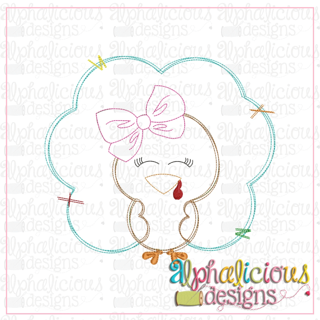 Turkey with Bow- Triple Bean