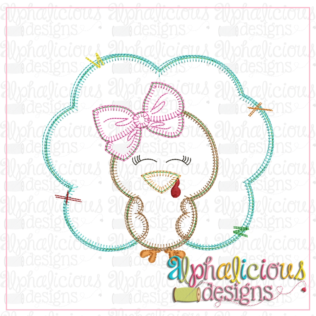 Turkey with Bow- Blanket