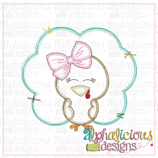 Turkey with Bow- Blanket