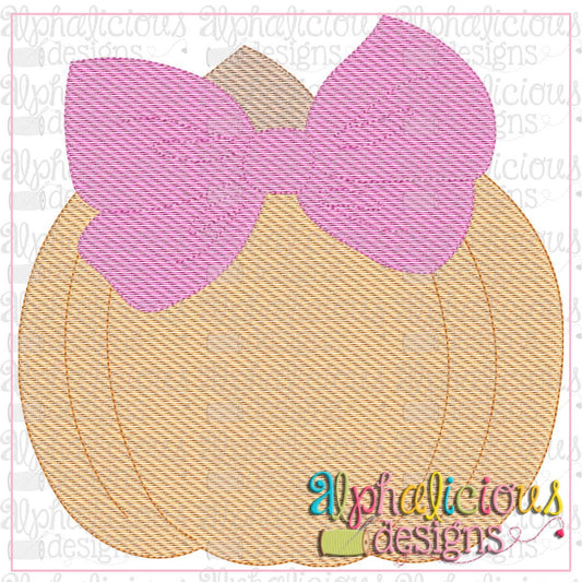 Pretty Pumpkin with Bow-Sketch