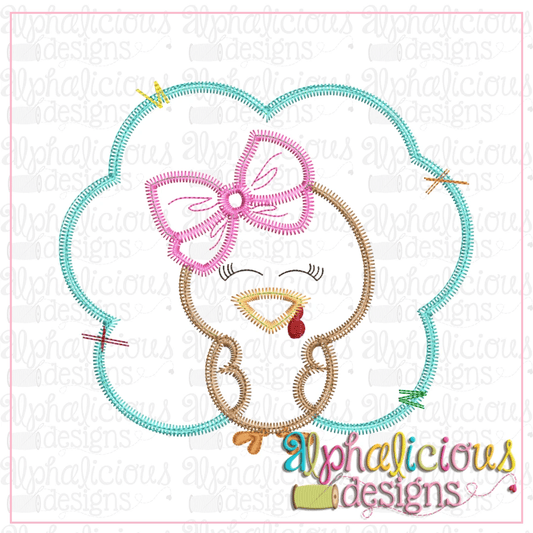 Turkey with Bow- Zig Zag