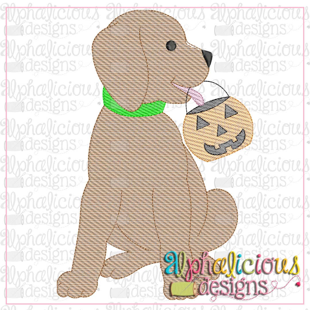 Pup and Halloween Pail-Sketch