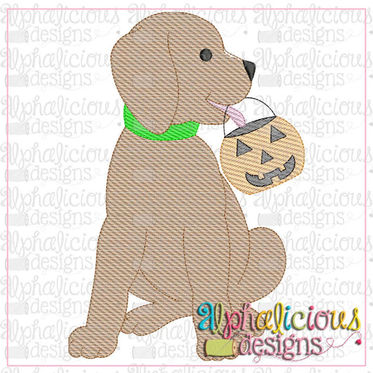 Pup and Halloween Pail-Sketch