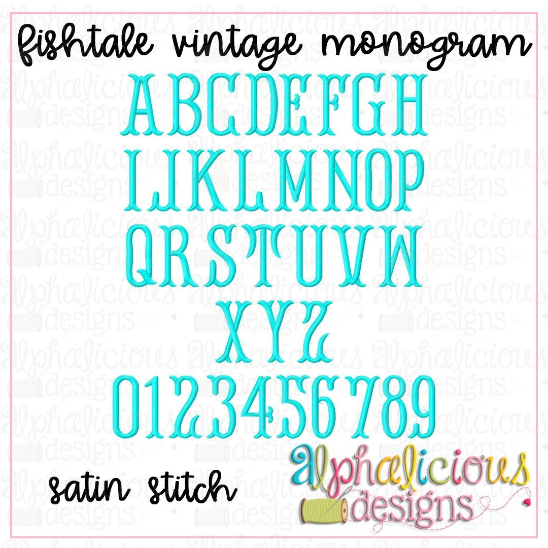 Fishtale Vintage Monogram Font-Satin