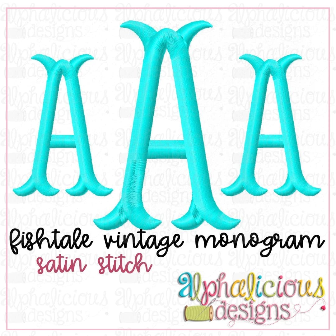 Fishtale Vintage Monogram Font-Satin