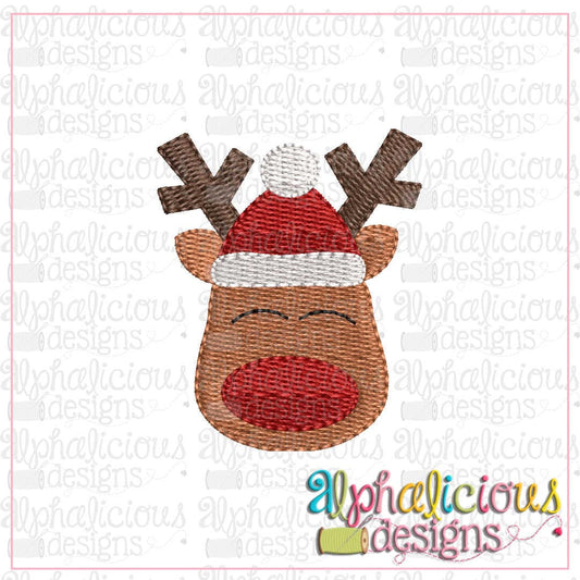 Red Nosed Reindeer with Hat MINI-Fill