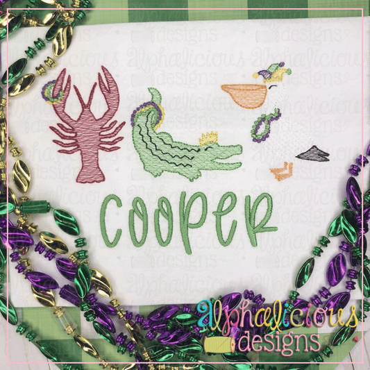 MardiGras Pelican Trio-Sketch