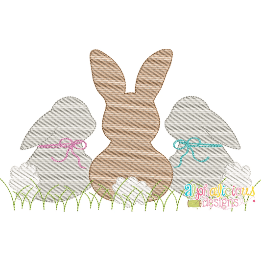 Sweet and Simple Bunny Trio- Sketch
