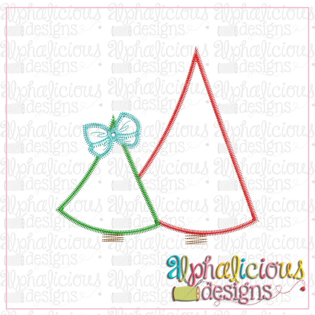 Festive Trees with Bow- ZigZag
