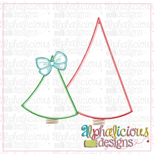 Festive Trees with Bow- Blanket