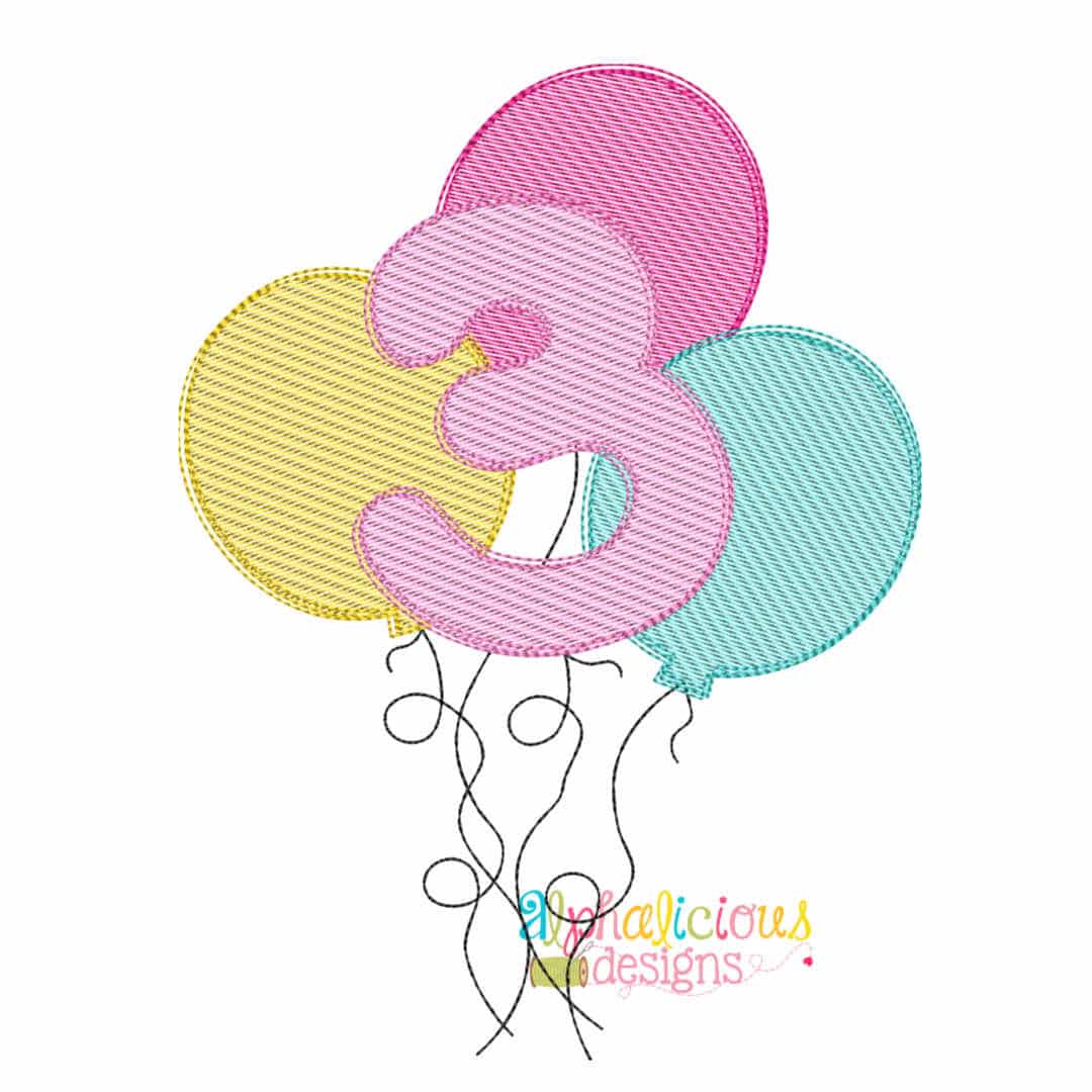 Celebration Balloons- 3- Sketch