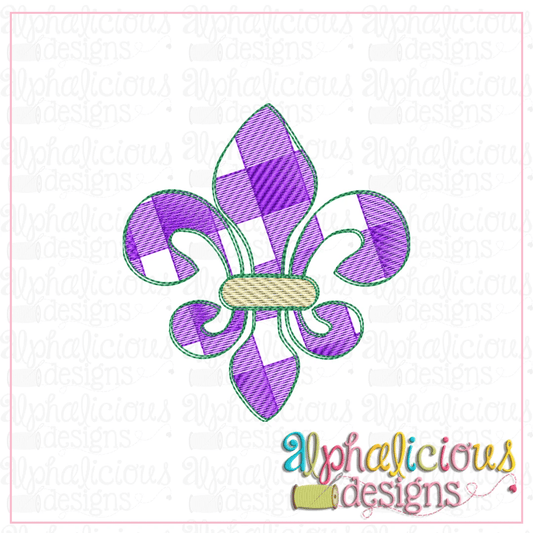 Mardi Gras Fleur De Lis-Buffalo Check