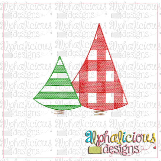 Festive Buffalo Trees-Sketch