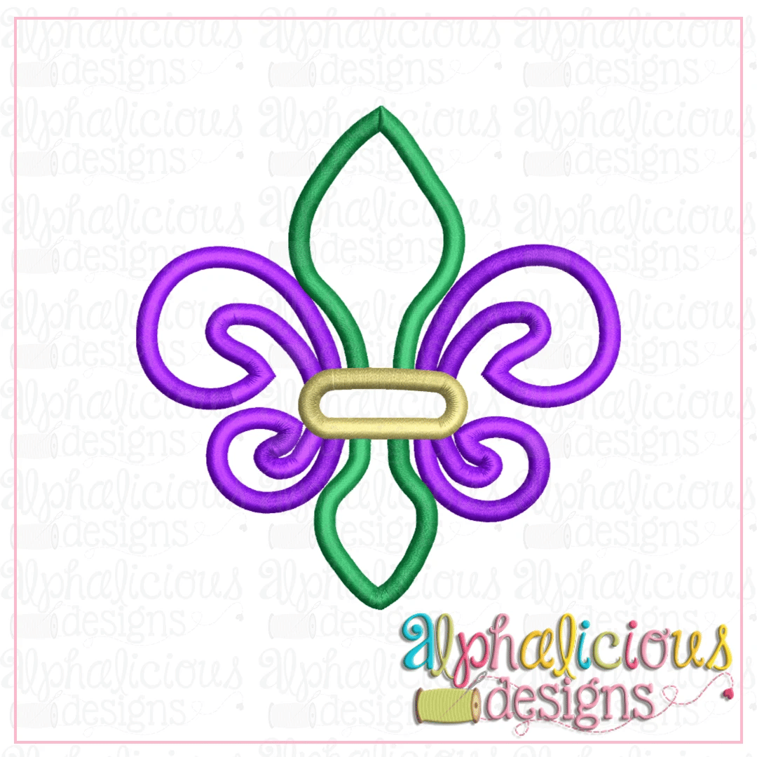 Mardi Gras Fleur DeLis-Satin