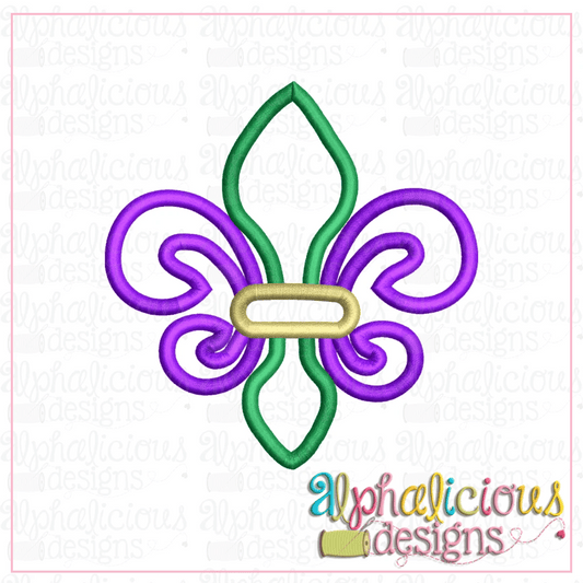 Mardi Gras Fleur DeLis-Satin
