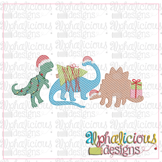 Holly Jolly Dino Crew-Sketch