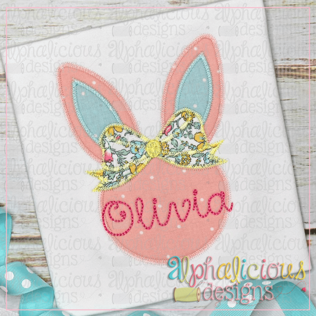 Bunny Head with Bow-Blanket