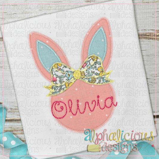 Bunny Head with Bow-Blanket