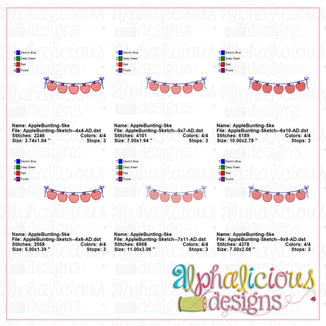 Apple Bunting-Sketch