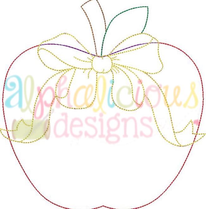Apple with Bow-Triple Bean
