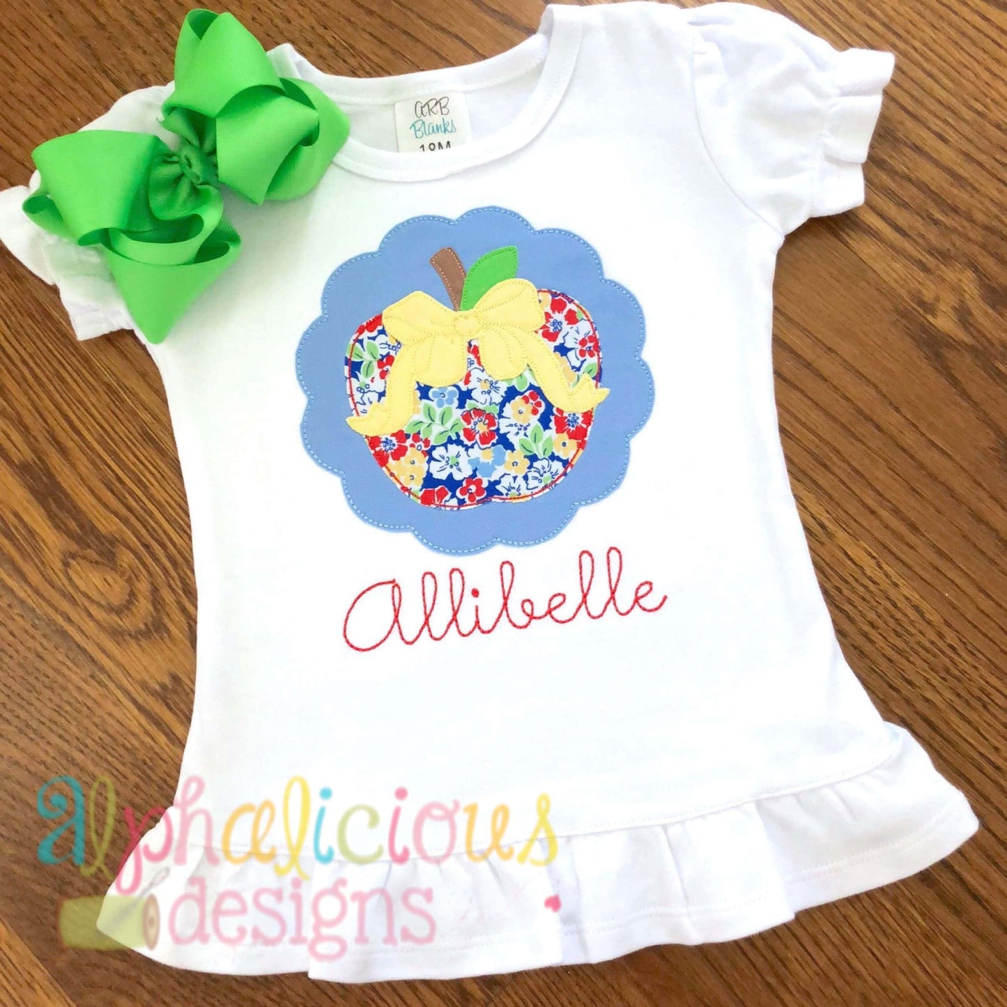 Apple with Bow-Triple Bean