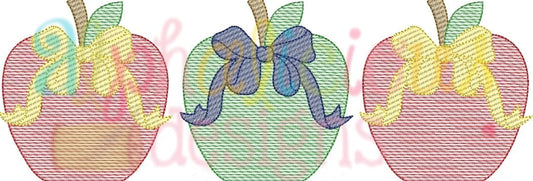 Copy of Apple With Bow Three In A Row-Sketch