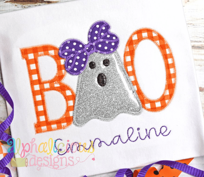 BOO with Bow- ZigZag