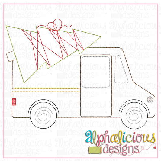 BROWN Truck with Tree - Triple Bean